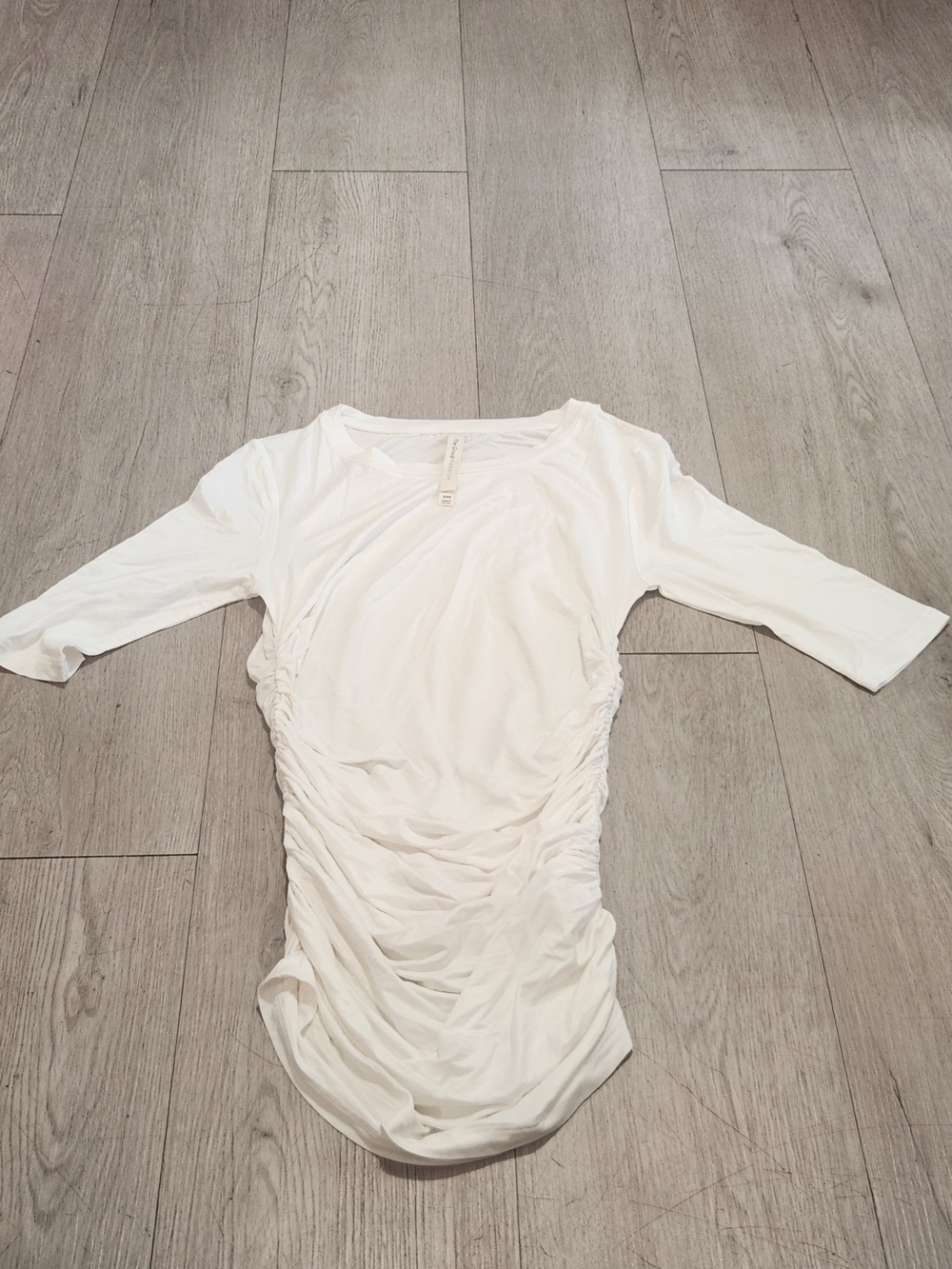 Aritzia The Group Babaton White Antares Ruched Top XXS Capsule